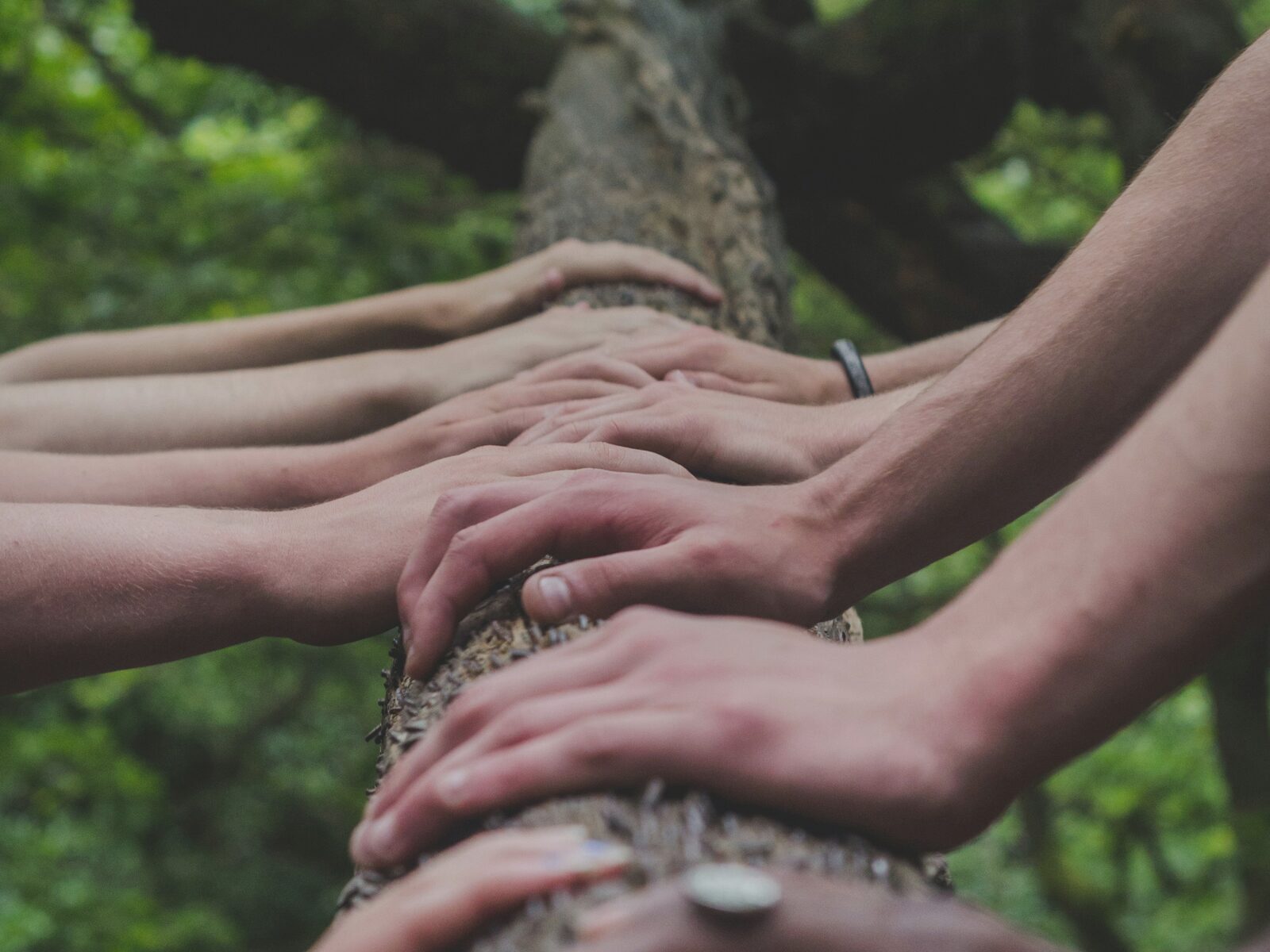 Un cercle de participant·es partageant un moment ensemble